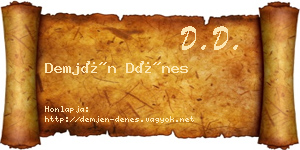 Demjén Dénes névjegykártya